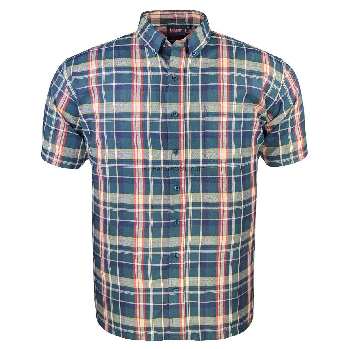Espionage Check S/S Shirt - SH447 - Green 1