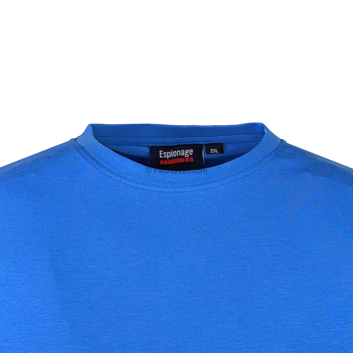 Espionage Plain Round Neck T-Shirt - T015 - Azure Blue 2