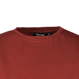 Espionage Plain Round Neck T-Shirt - T015 - Burnt Orange