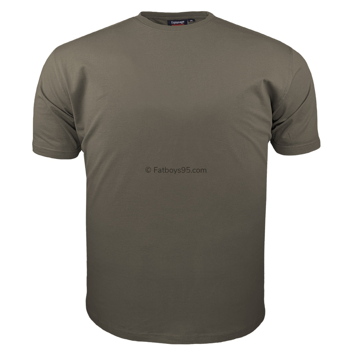 Espionage Plain Round Neck T-Shirt - T015 - Coffee 1