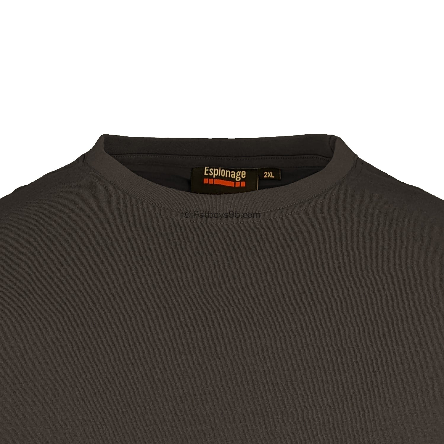 Espionage Plain Round Neck T-Shirt - T015 - Dark Brown 2