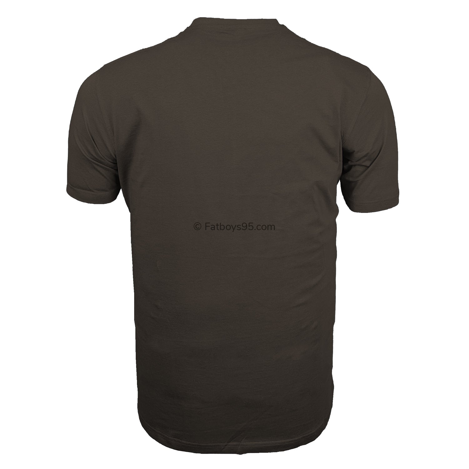 Espionage Plain Round Neck T-Shirt - T015 - Dark Brown 3