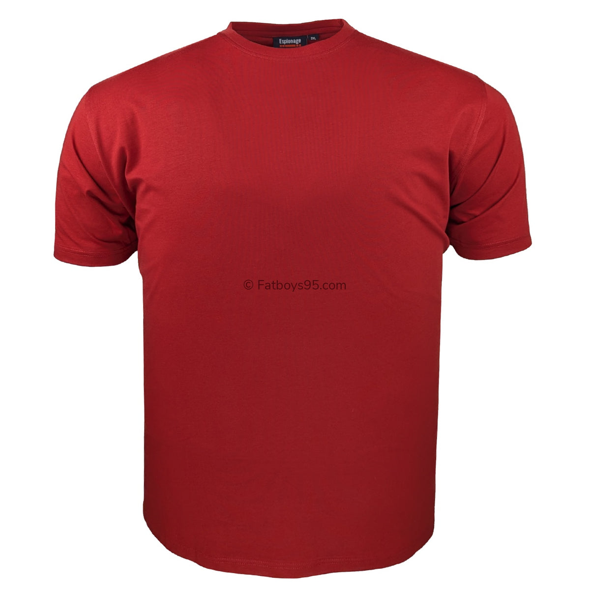 Espionage Plain Round Neck T-Shirt - T015 - Dark Red 1