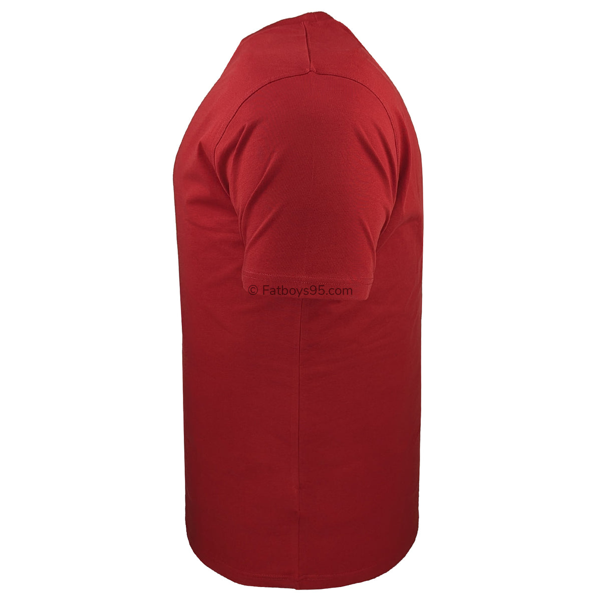 Espionage Plain Round Neck T-Shirt - T015 - Dark Red 4