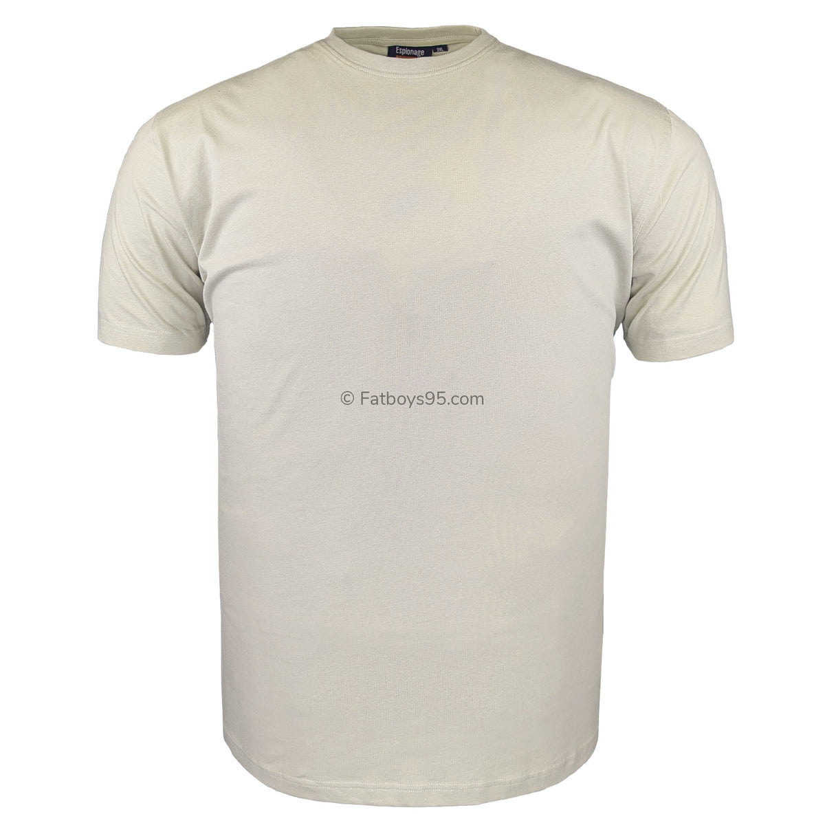 Espionage Plain Round Neck T-Shirt - T015 - Ecru 1