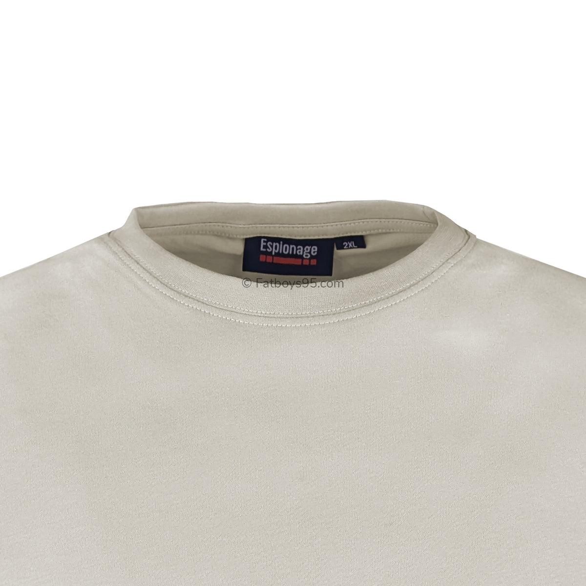 Espionage Plain Round Neck T-Shirt - T015 - Ecru 2