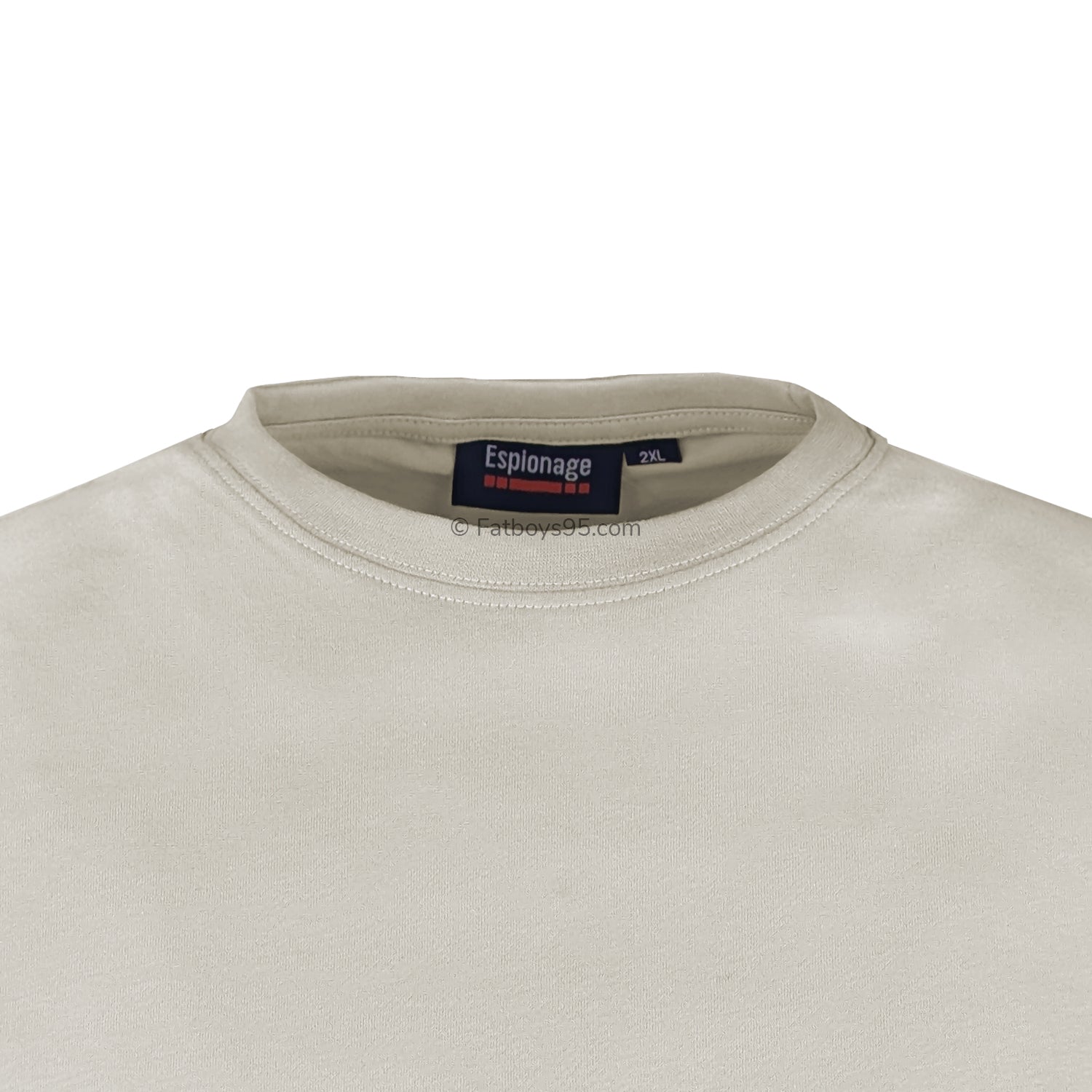 Espionage Plain Round Neck T-Shirt - T015 - Ecru 2