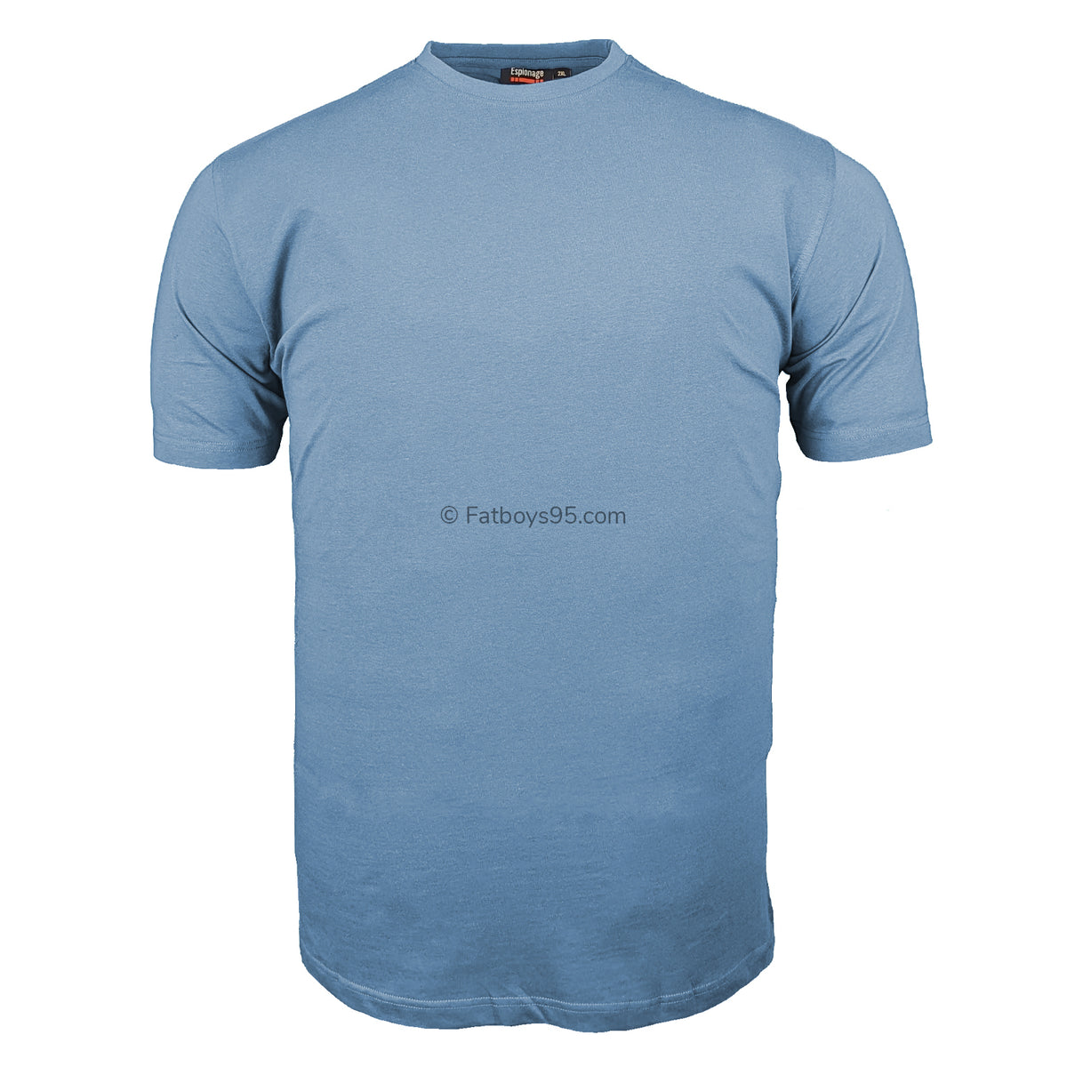 Espionage Plain Round Neck T-Shirt - T015 - Mid Blue