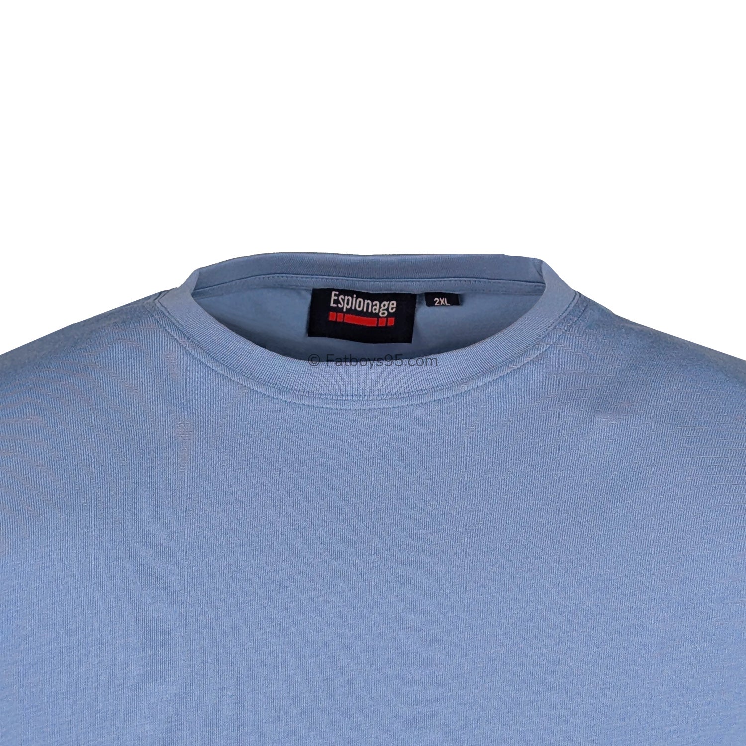 Espionage Plain Round Neck T-Shirt - T015 - Mid Blue 2