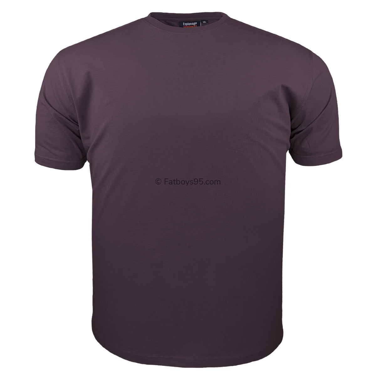 Espionage Plain Round Neck T-Shirt - T015 - Plum 1