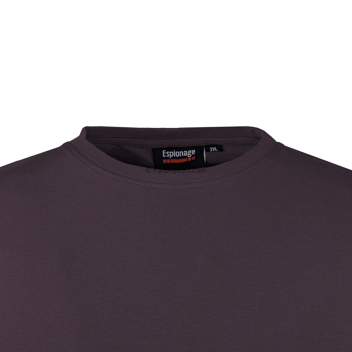 Espionage Plain Round Neck T-Shirt - T015 - Plum 2