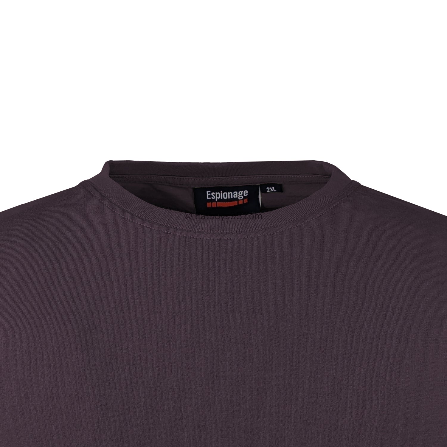 Espionage Plain Round Neck T-Shirt - T015 - Plum 2
