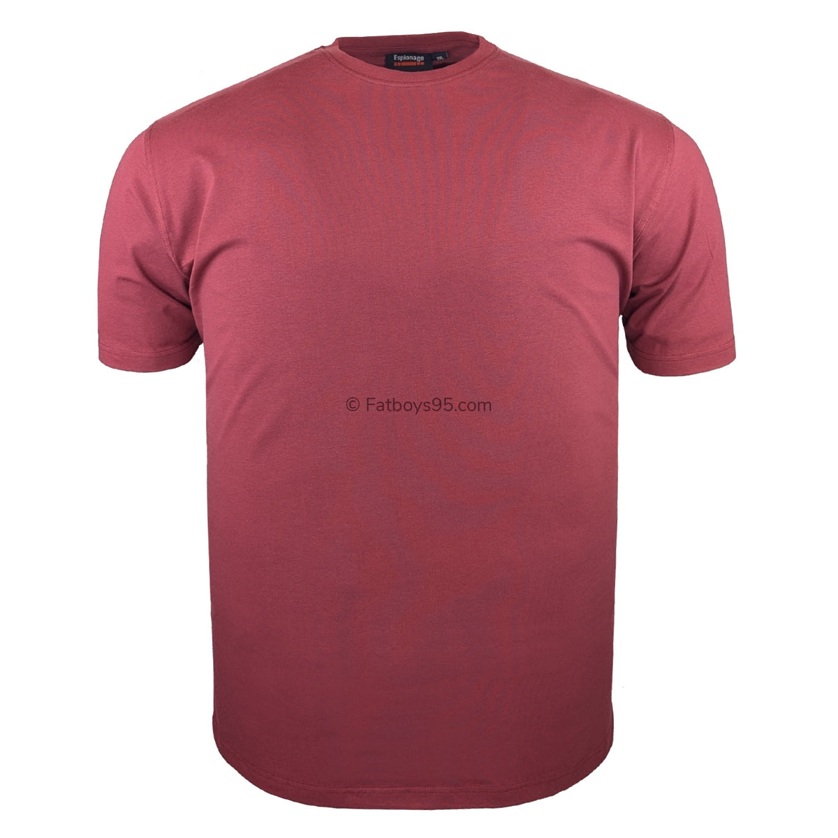Espionage Plain Round Neck T-Shirt - T015 - Ruby 1