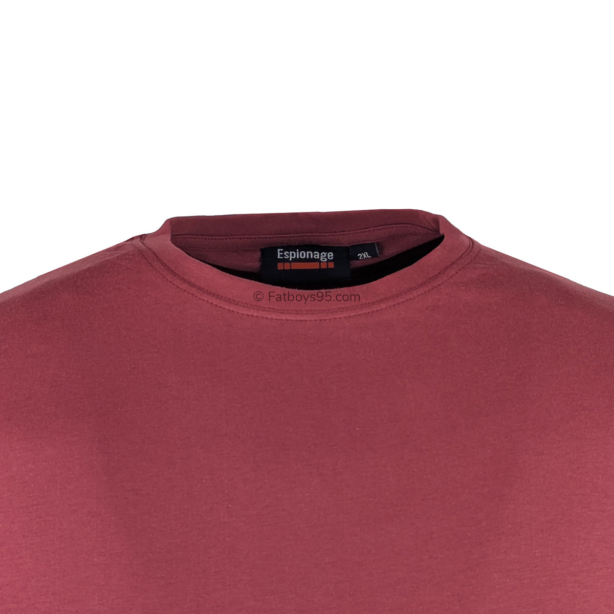 Espionage Plain Round Neck T-Shirt - T015 - Ruby 2