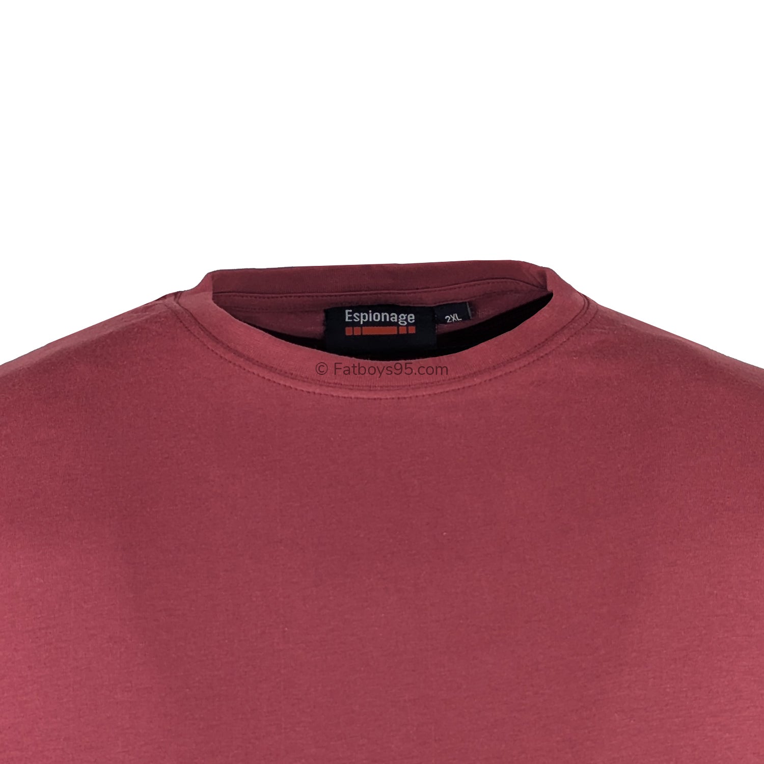 Espionage Plain Round Neck T-Shirt - T015 - Ruby 2