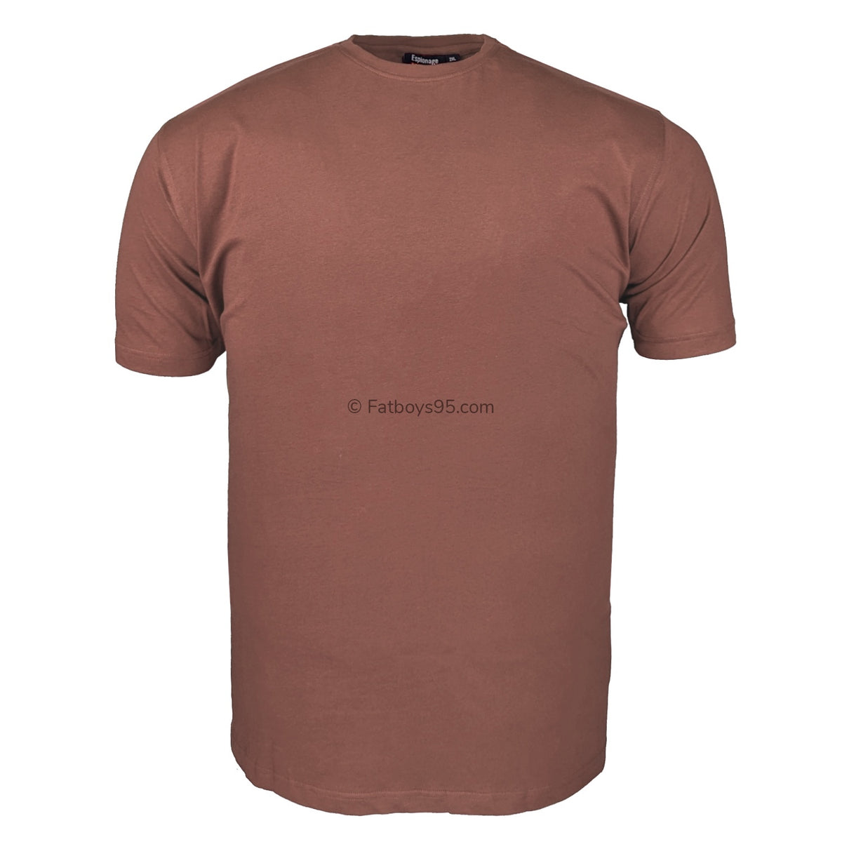 Espionage Plain Round Neck T-Shirt - T015 - Rust 1