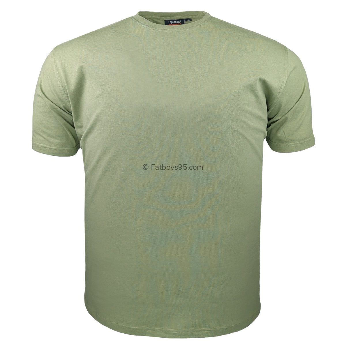 Espionage Plain Round Neck T-Shirt - T015 - Sage 1