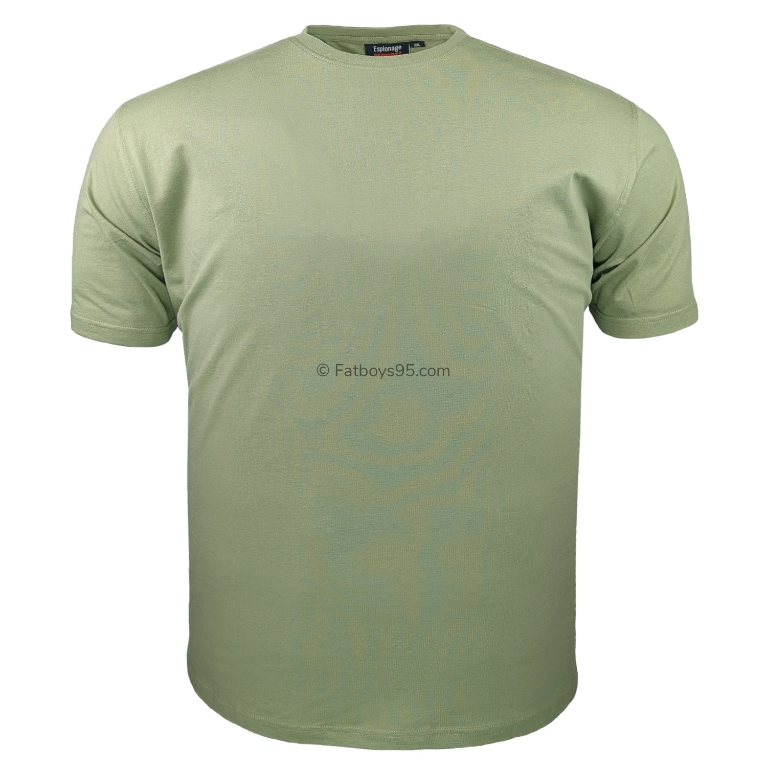 Espionage Plain Round Neck T-Shirt - T015 - Sage 1