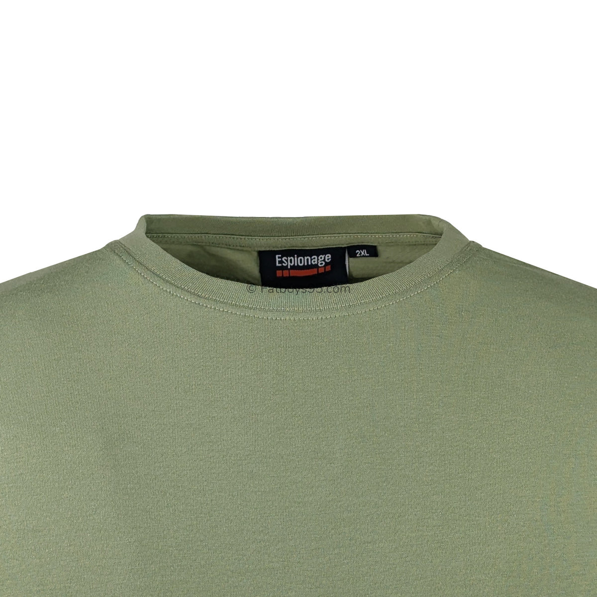 Espionage Plain Round Neck T-Shirt - T015 - Sage 2