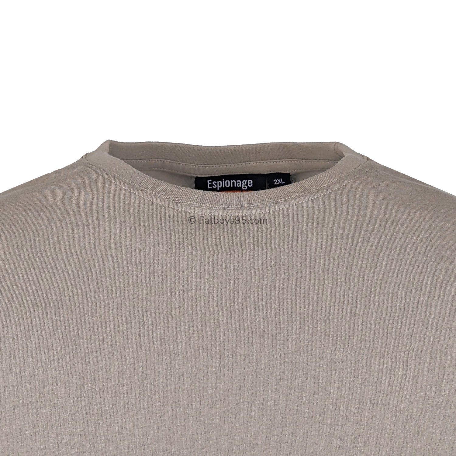 Espionage Plain Round Neck T-Shirt - T015 - Taupe 2