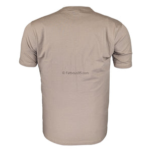 Espionage Plain Round Neck T-Shirt - T015 - Taupe 3