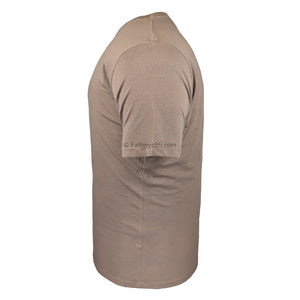 Espionage Plain Round Neck T-Shirt - T015 - Taupe 4