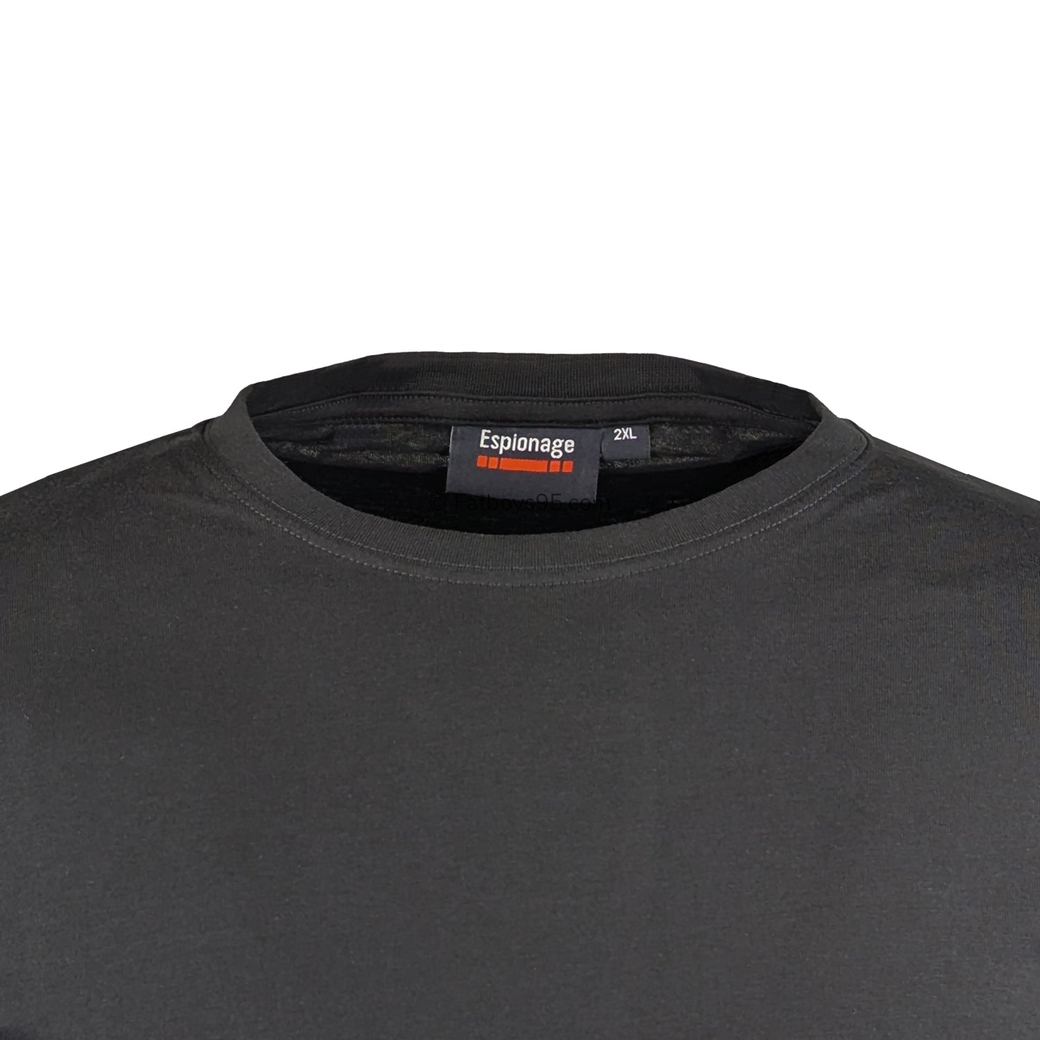 Espionage Plain Round Neck L/S T-Shirt - T015LS - Black 2