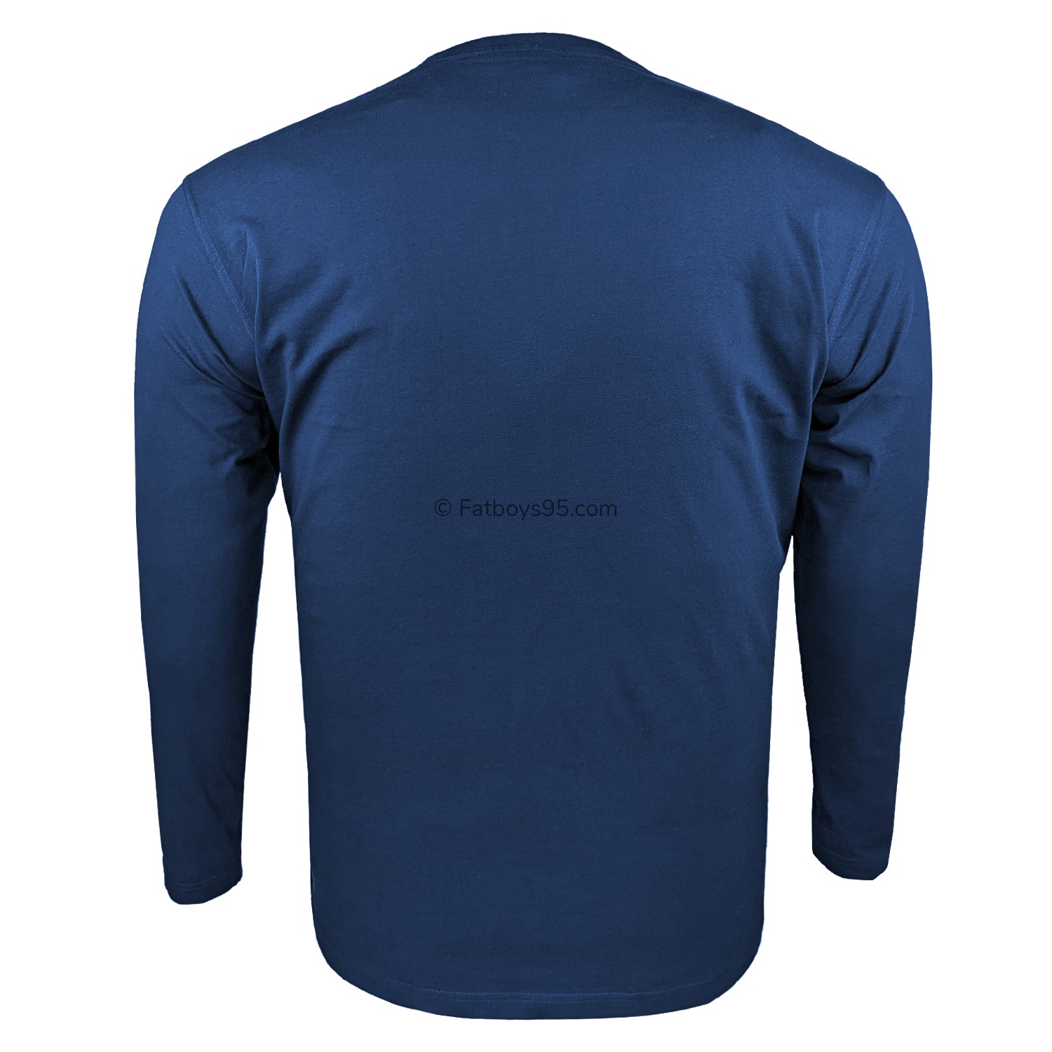 Espionage Plain Round Neck L/S T-Shirt - T015LS - Dark Blue 3