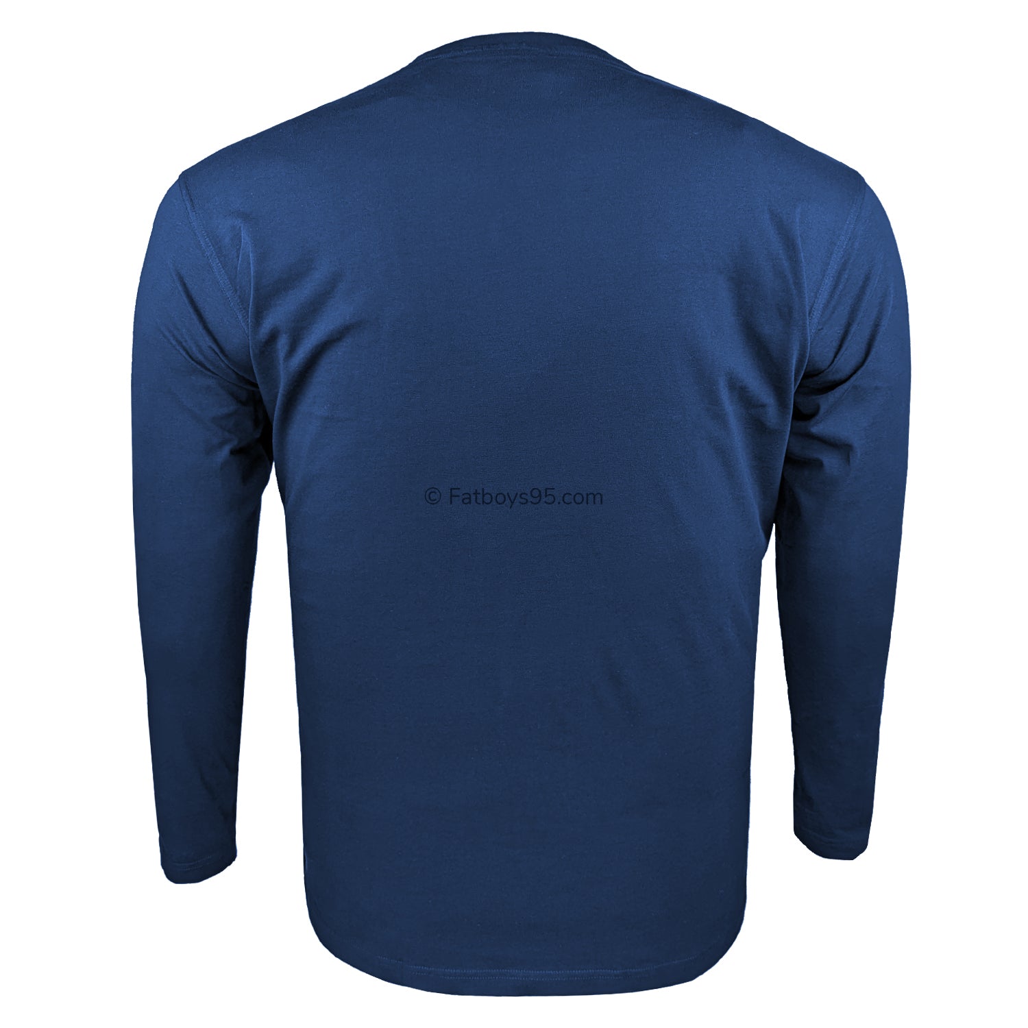 Espionage Plain Round Neck L/S T-Shirt - T015LS - Dark Blue 3