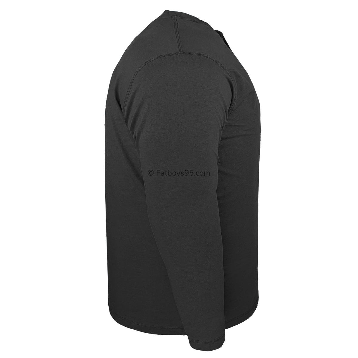 Espionage Long Sleeve Grandad Tee - T310 - Black 4