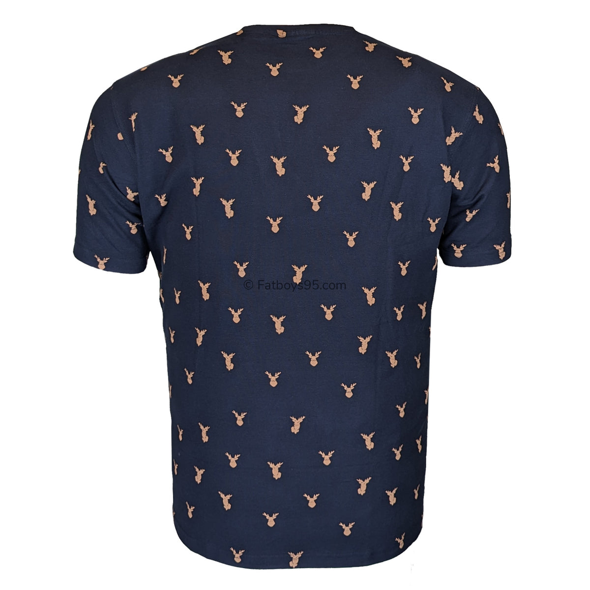 Espionage Stag Print Tee - T389 - Navy 3