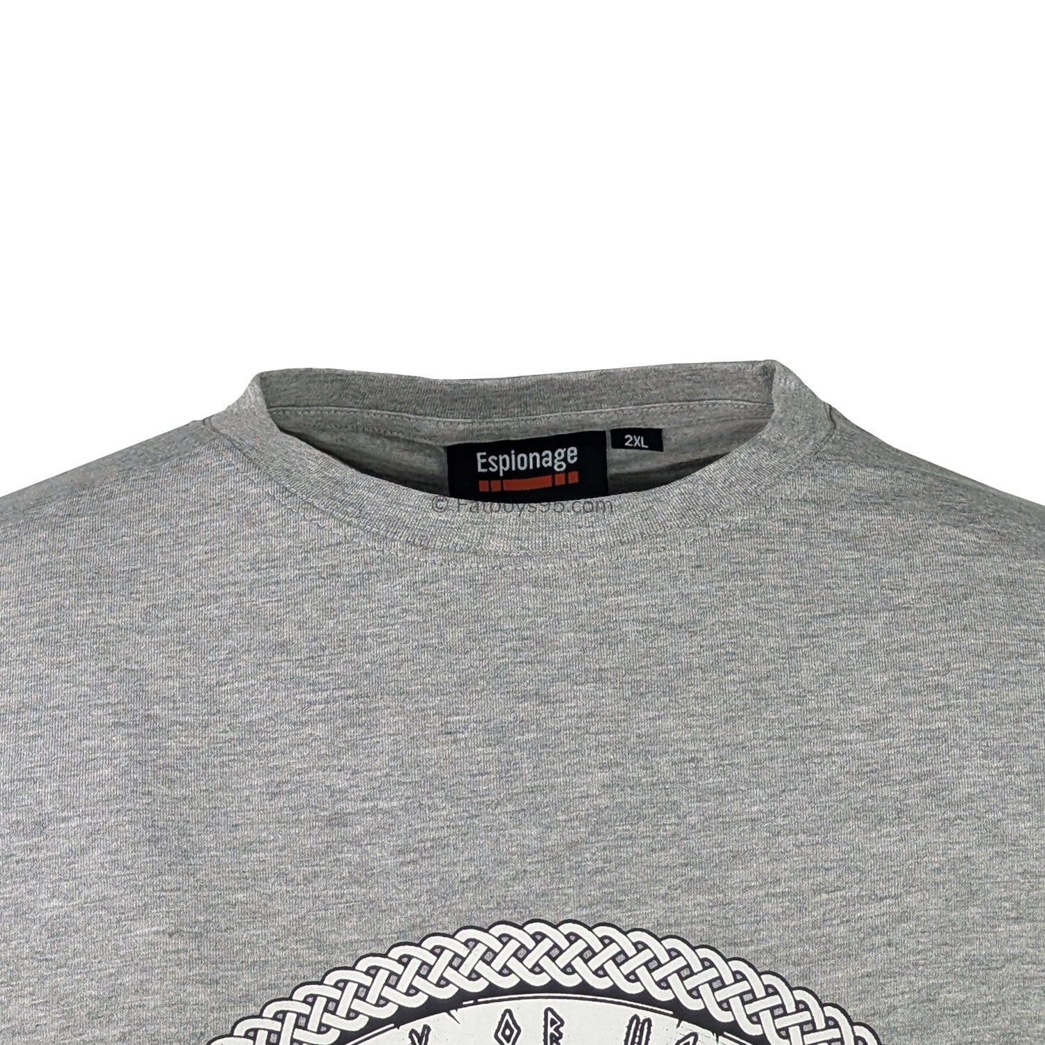 Espionage Thors Hammer Print Tee - T453 - Silver Marl 2