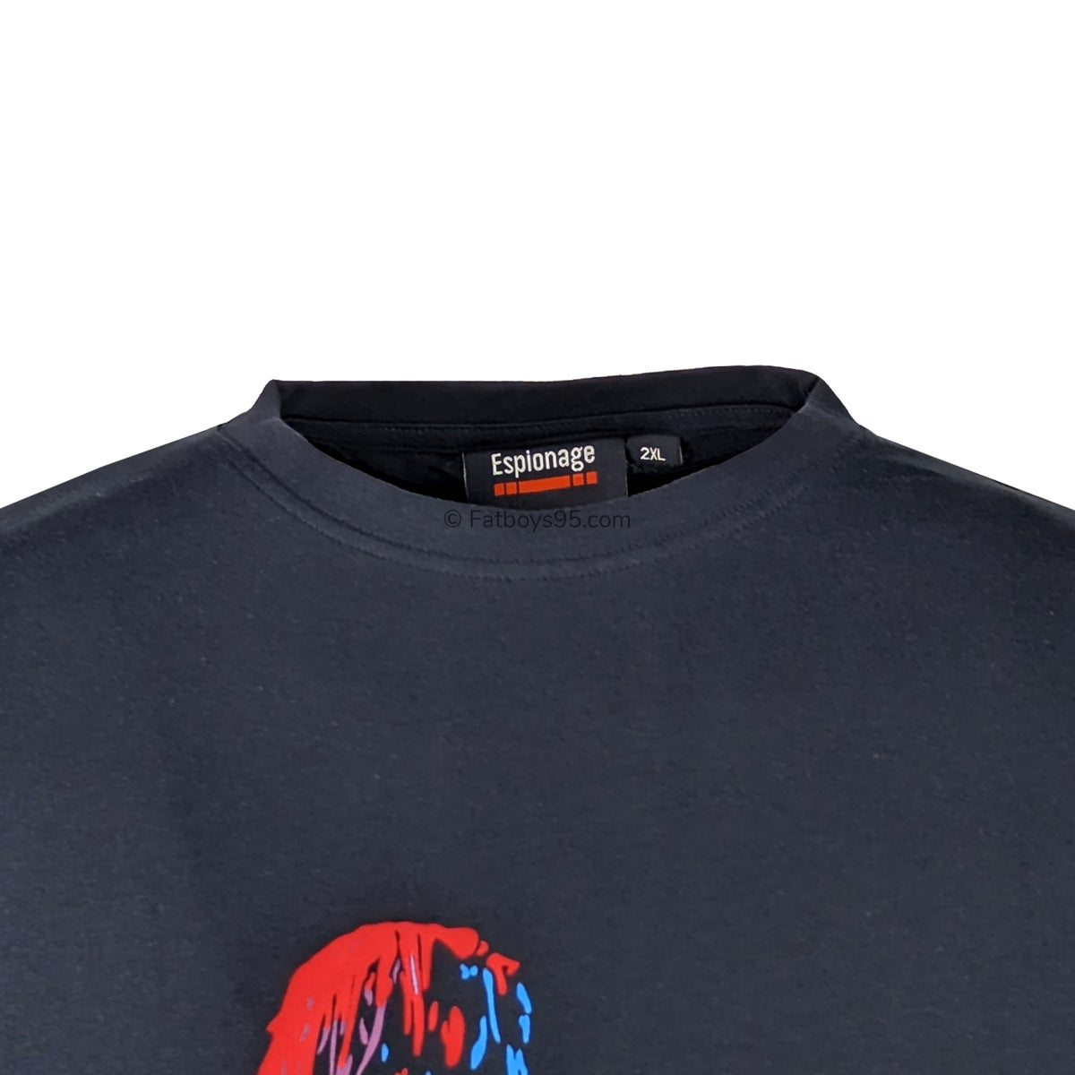 Espionage Abstract Guitarist Print Tee - T454 - Navy 2