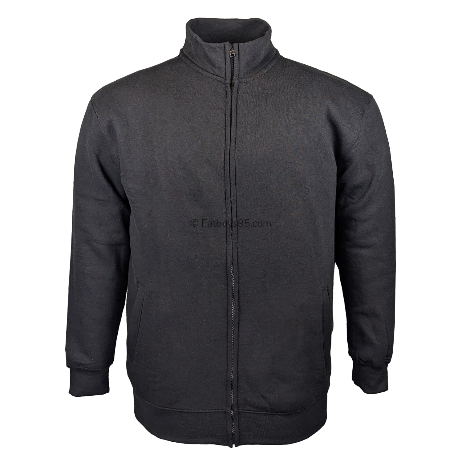 Big Men s Forge Full Zip Jumper FBS 504 Black 2XL to 6XL Fatboys 95