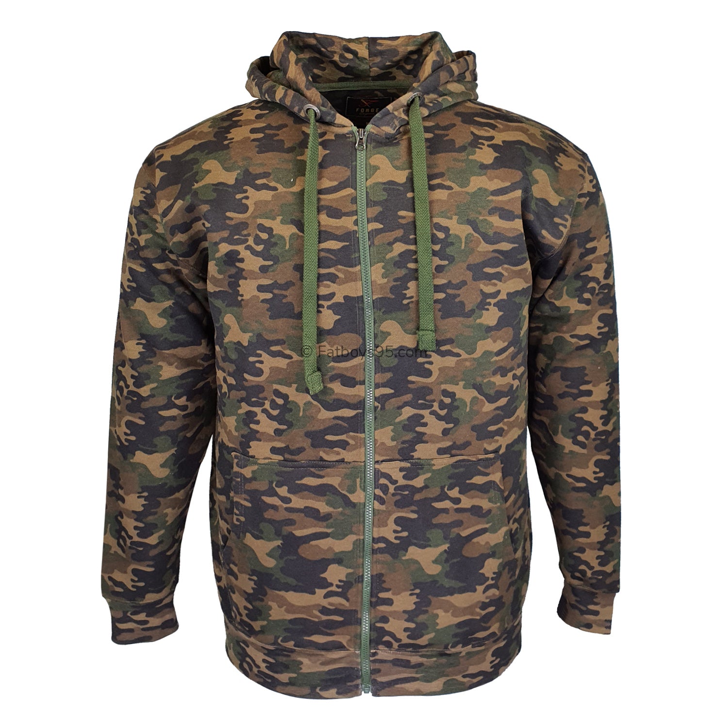 Forge Allover Camo Print Hoody - FBS 508 - Khaki 1