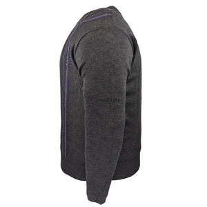 Gabicci V Neck Sweater - 25M08 - Dark Grey Marl 4