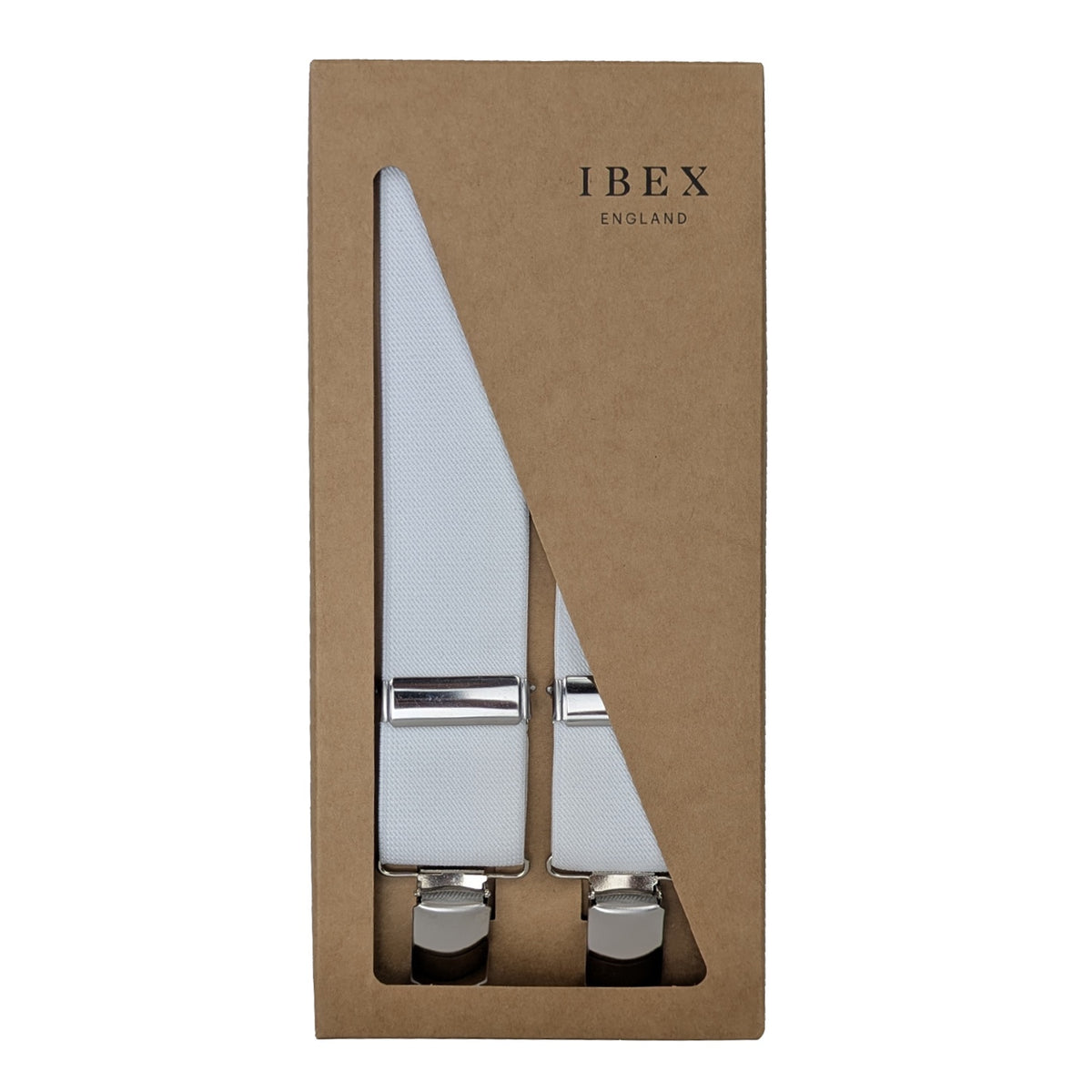 Ibex Clip On Braces - White 1