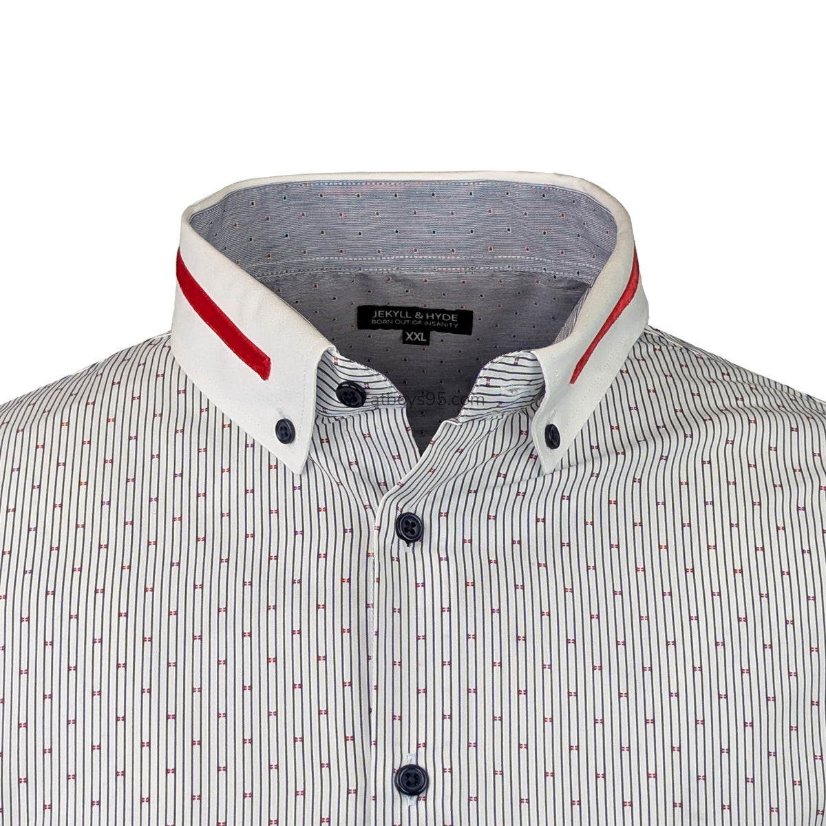 Jekyll & Hyde L/S Shirt - Andrea - White / Navy 2