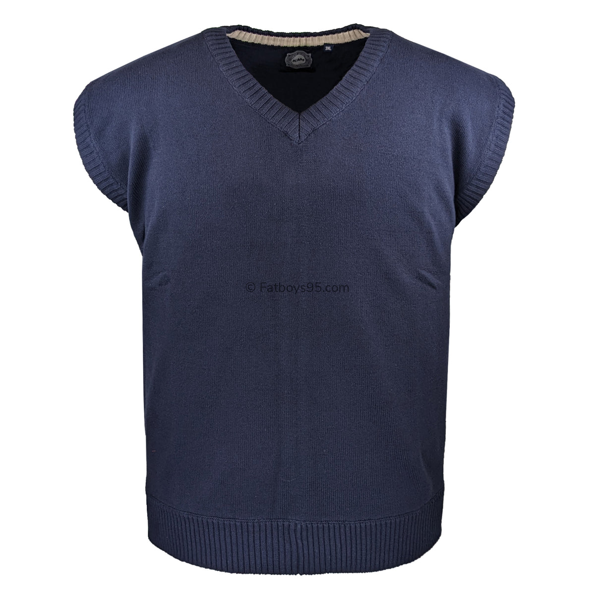 Kam Sleeveless V Neck Jumper - KBS 41 - Navy 1