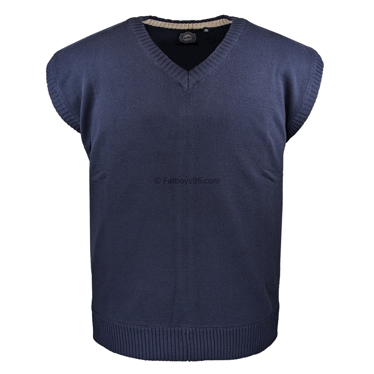 Kam Sleeveless V Neck Jumper - KBS 41 - Navy 1