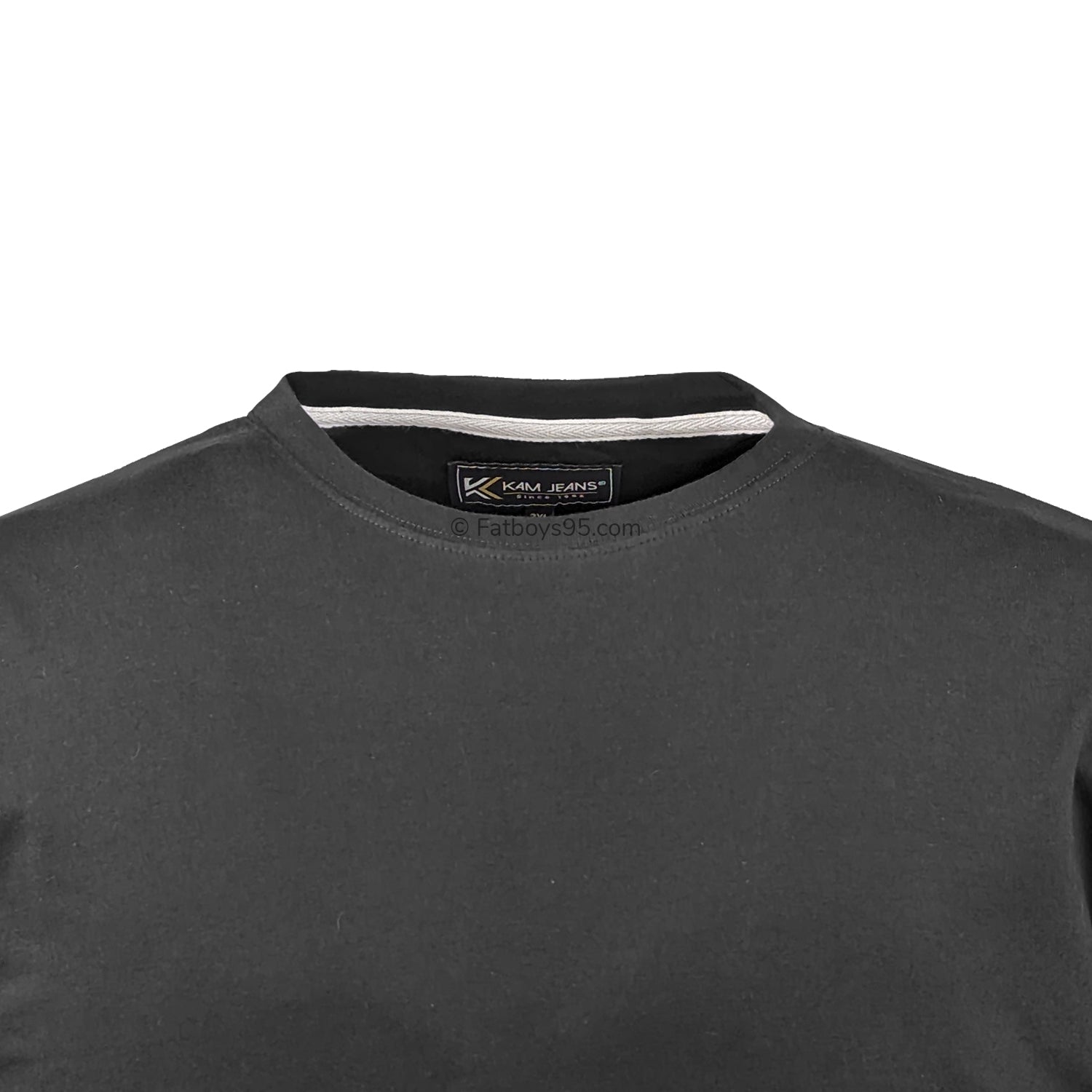 Kam Plain Round Neck T-Shirt - KBS500 - Black 2