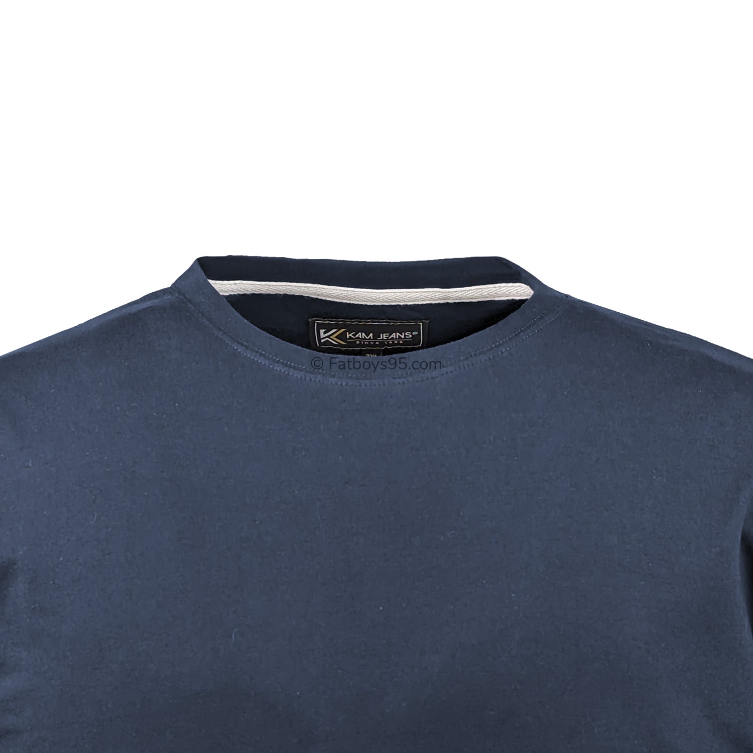 Kam Plain Round Neck T-Shirt - KBS500 - Navy 2