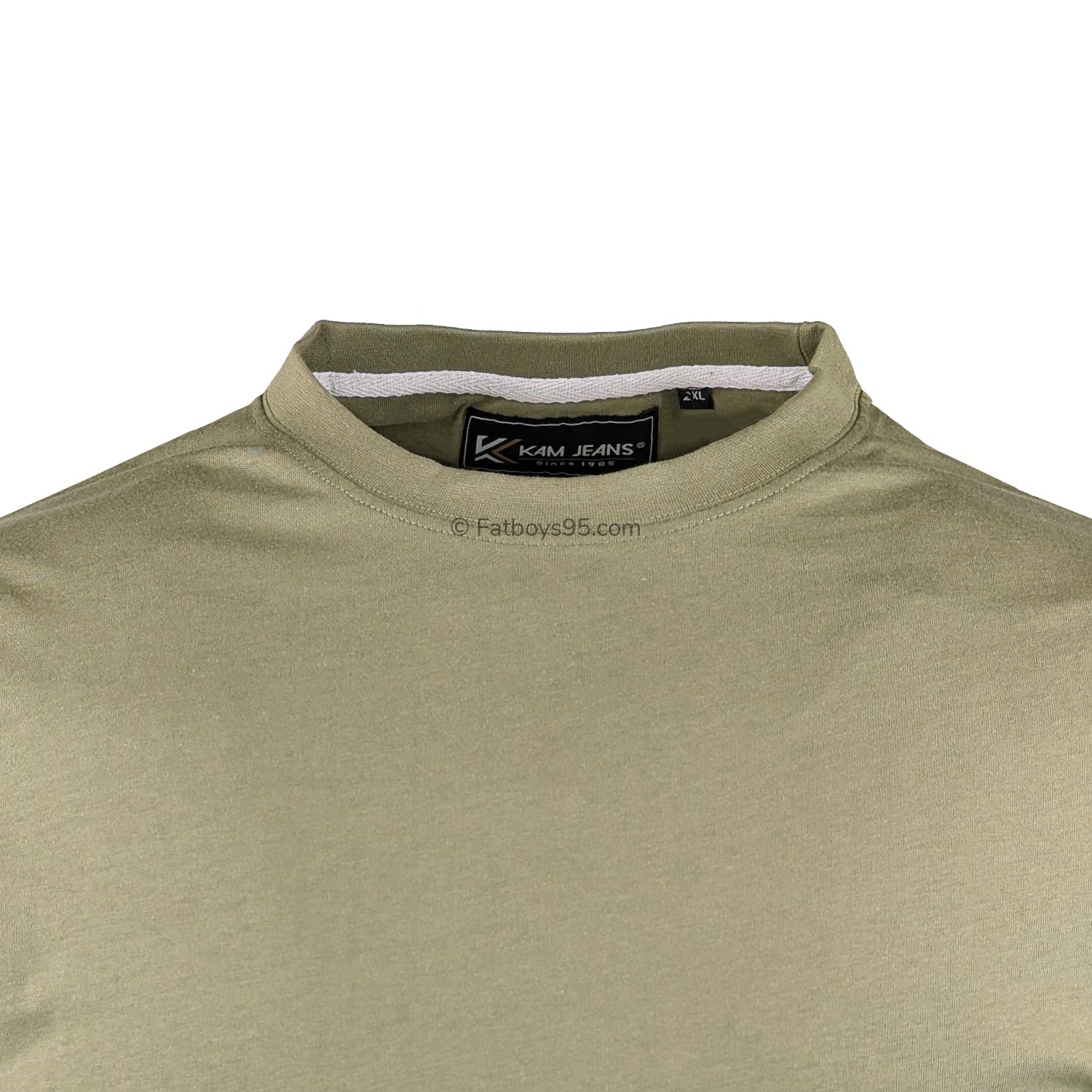 Kam Plain Round Neck T-Shirt - KBS500 - Olive 2