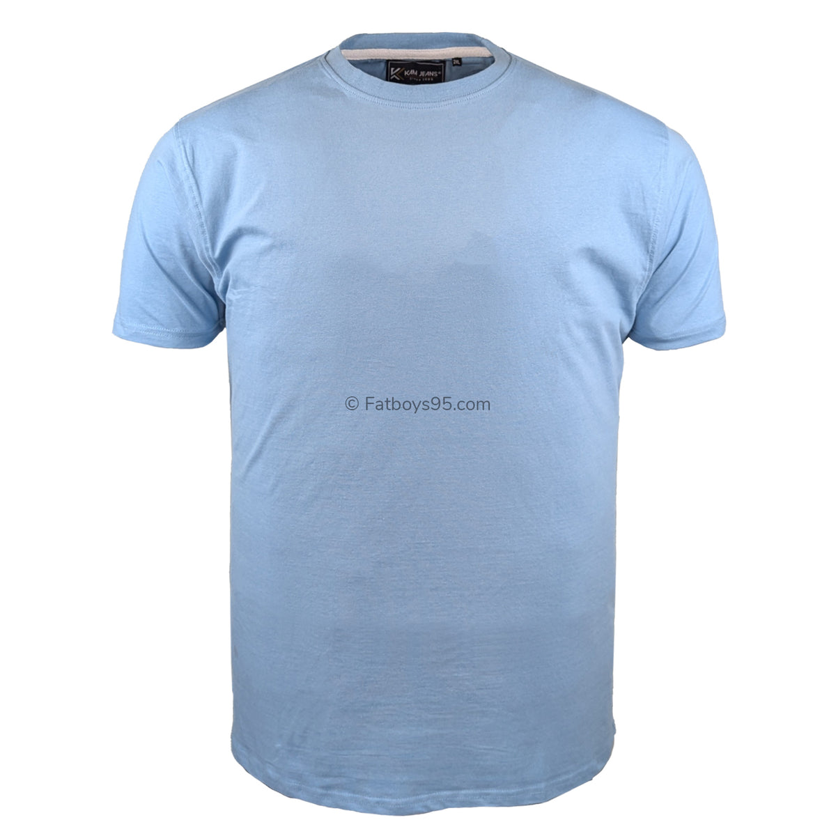 Kam Plain Round Neck T-Shirt - KBS500 - Powder Blue 1