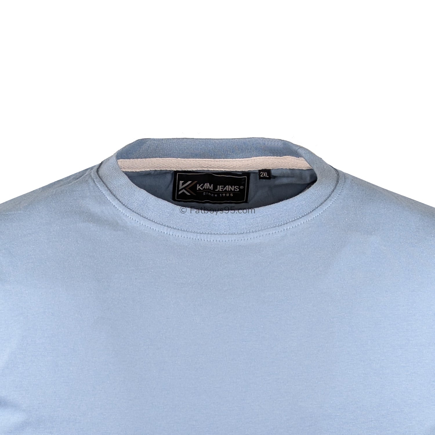 Kam Plain Round Neck T-Shirt - KBS500 - Powder Blue 2