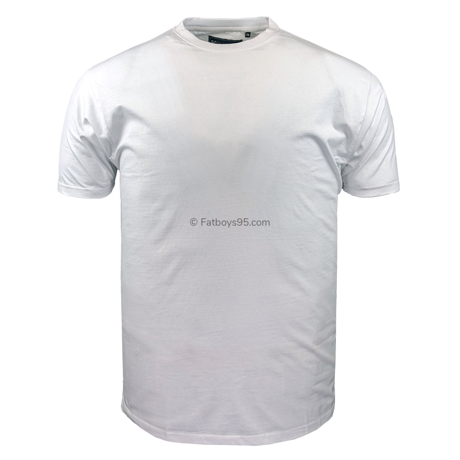 Kam Plain Round Neck T-Shirt - KBS500 - White 1