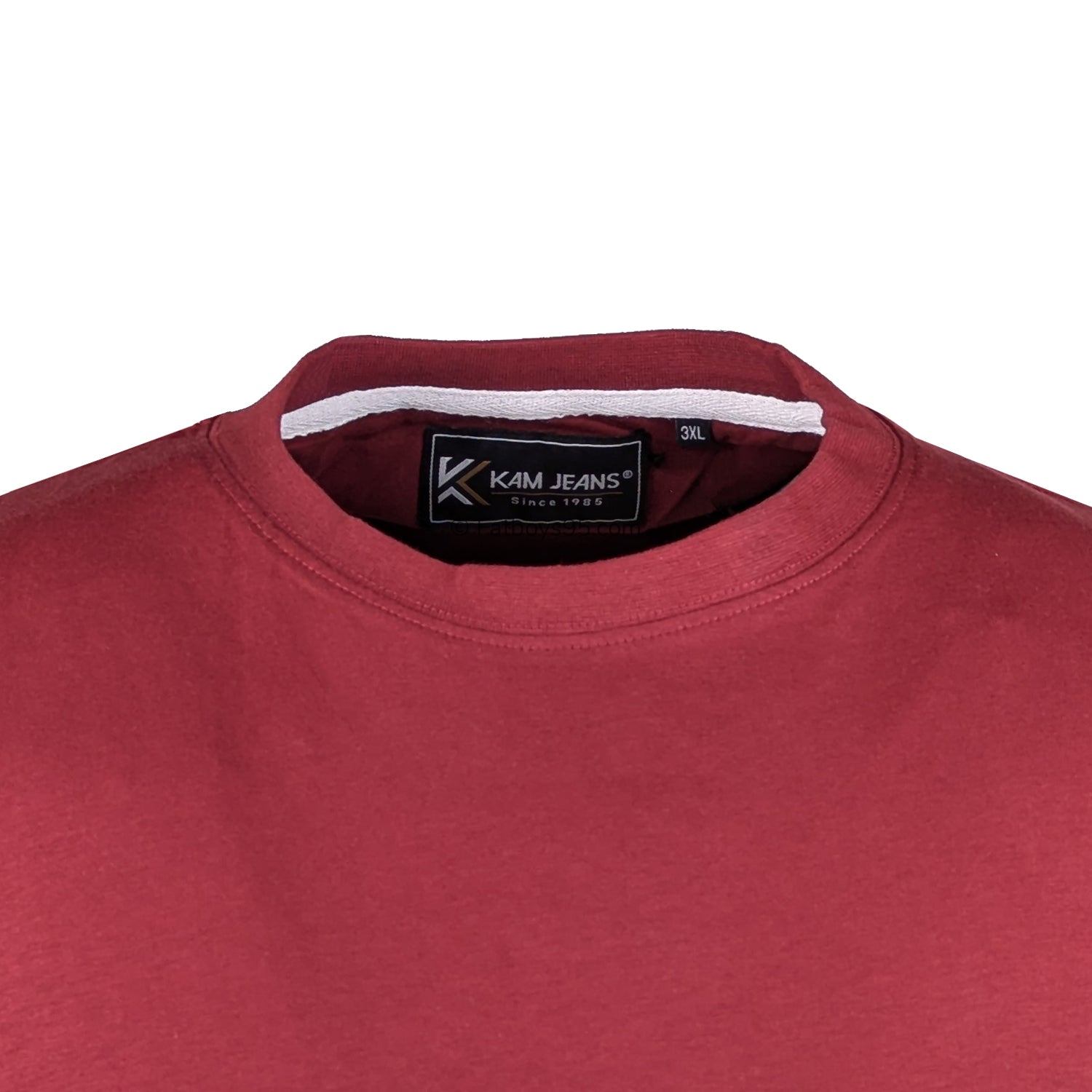 Kam Plain Round Neck T-Shirt - KBS500 - Wine 2