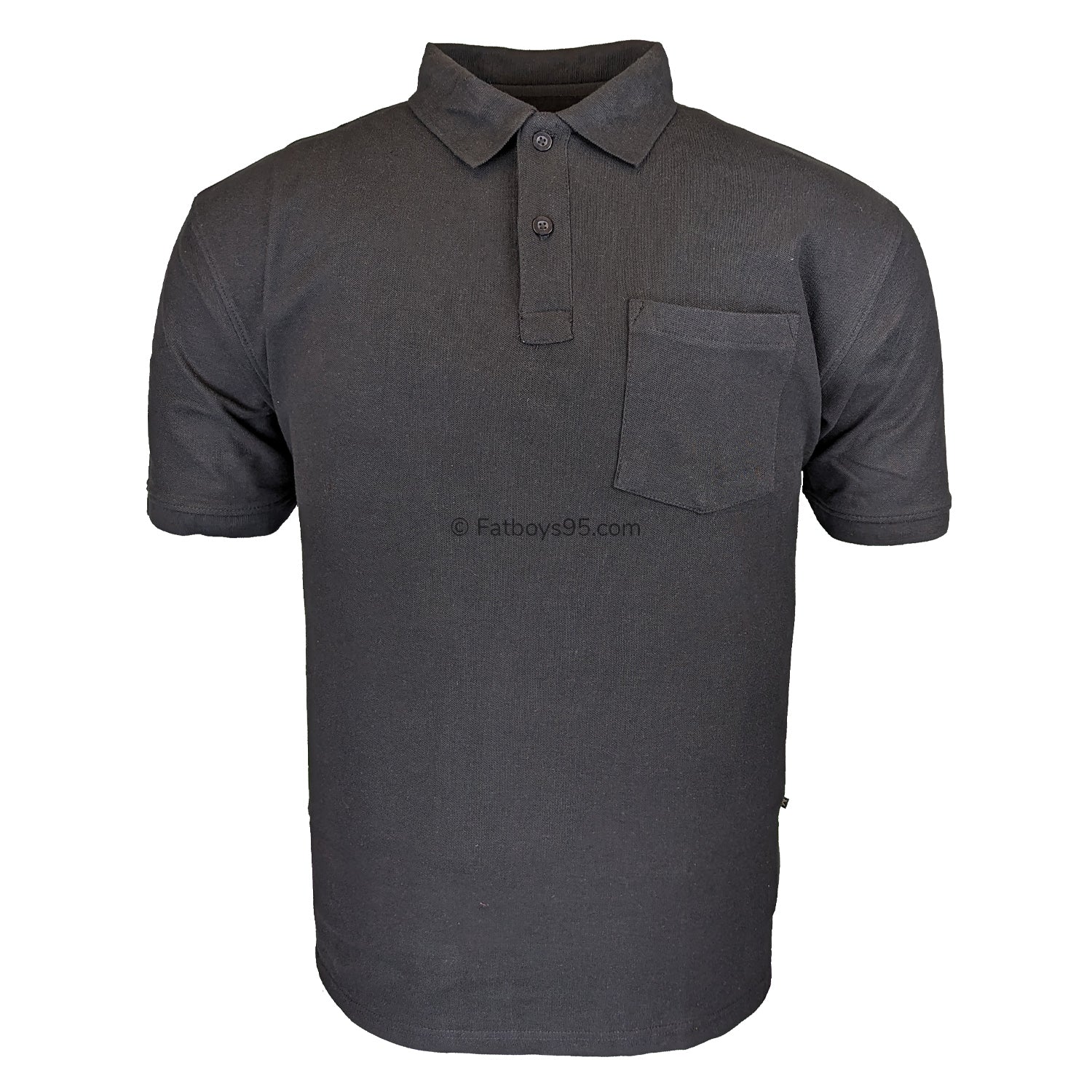 Kam Plain Polo - KBS501A - Black 1