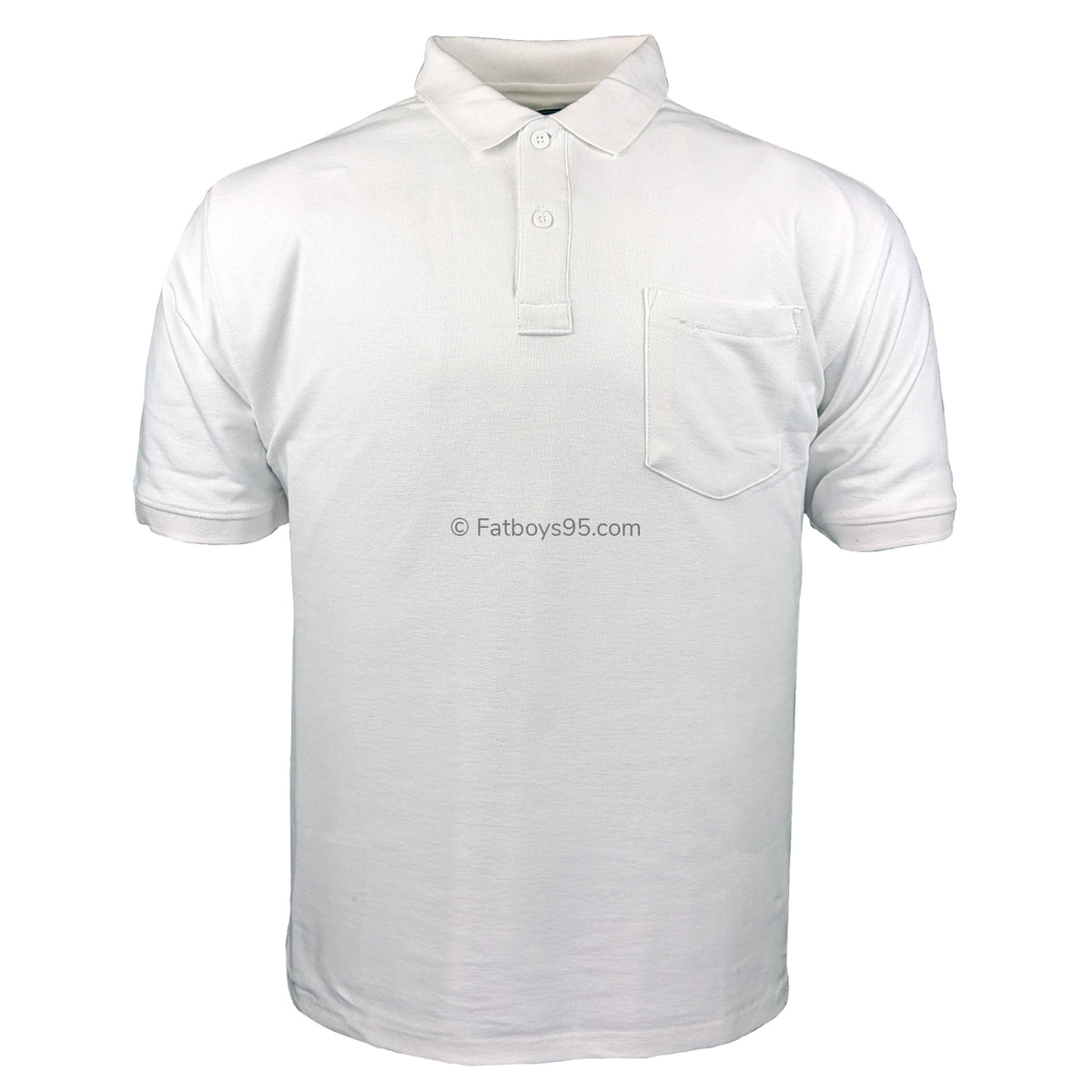 Kam Plain Polo - KBS501A - White 1