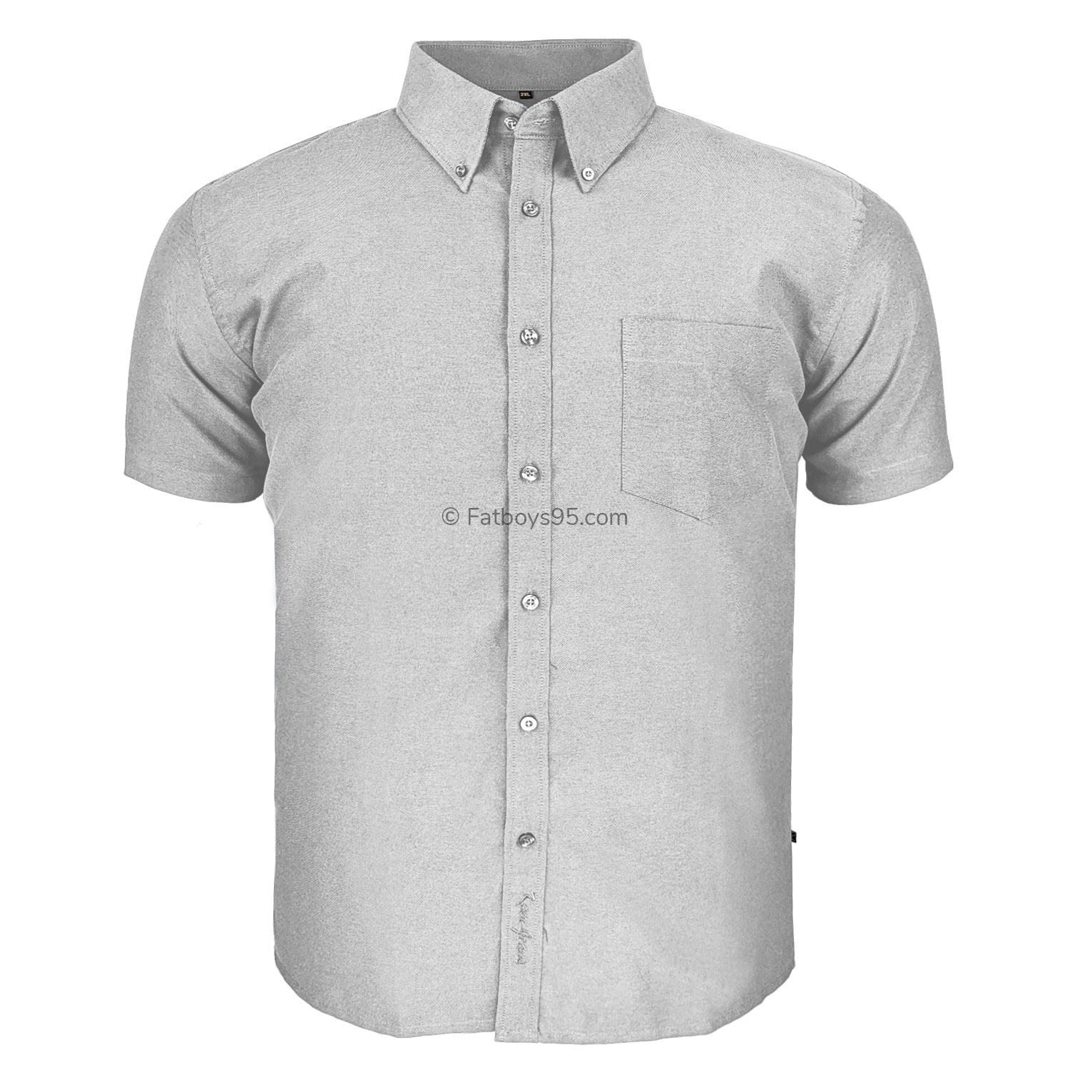 Kam S/S Oxford Shirt - KBS 663A - Grey 1